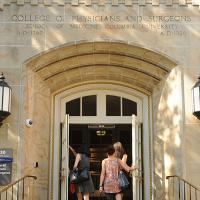 Facade of the Vagelos College of Physicians and Surgeons building on W. 168th Street at Columbia University Medical Center